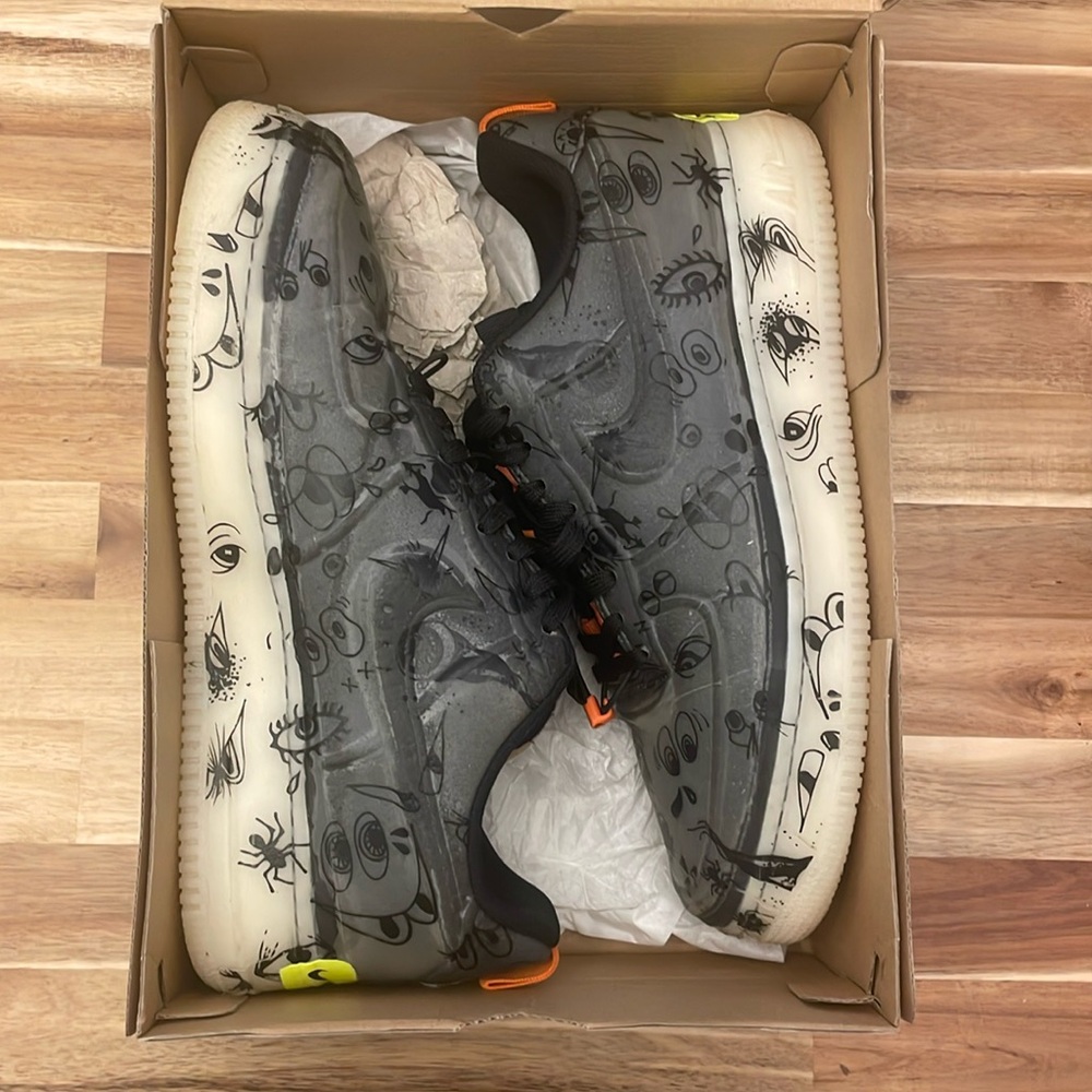 NIKE AF1 SKELETON EXPERIMENTAL BLACK  WHITE